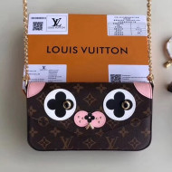 Louis Vuitton Cute Puppy Pochette Felicie M61276 2018