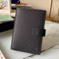 Louis Vuitton Small Ring Agenda Notebook Cover in Black Grained Leather R20426 Black 2021  
