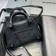 Balenciaga Matte Neo Classic Mini Top Handle Bag in Smooth Calfskin All Black 2020
