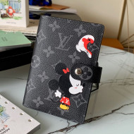Louis Vuitton Small Ring Agenda Notebook Cover in Black Minnie Mouse Monogram Canvas Black 2021