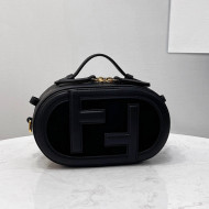 Fendi Mini Camera Bag in Black Leather and Suede 2021 8525 