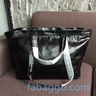 Balenciaga Small Logo Handle Shopping Tote Bag Black/White 2020