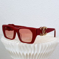 Chanel Sunglasses CHS800603 Red 2022