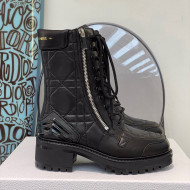 Dior D-Leader Ankle Boots in Black Quilted Cannage Calfskin Black 2021