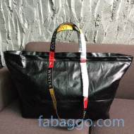 Balenciaga Large Logo Handle Shopping Tote Bag Black/Multicolor 2020