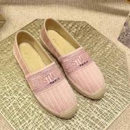Dior Granville Espadrilles in Metallic Thread Embroidered Cotton Pink 2021