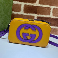 Gucci Leather Interlocking G Mini Bag 658230 Yellow/Purple 2021