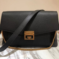 Givenchy Medium GV3 Bag in Grained and Suede Leather Black 2018