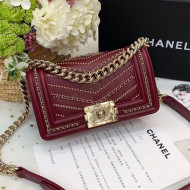Chanel Boy Chanel Flap Bag A67085 Burgundy 2019