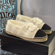Chanel Tweed Wool Espadrilles Beige/Black 2021 112231