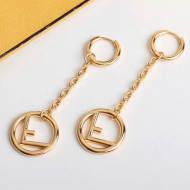 Fendi F Is Fendi Long Earrings Gold 2020