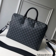 Louis Vuitton Briefcase in Damier Canvas N48224 Black 2021