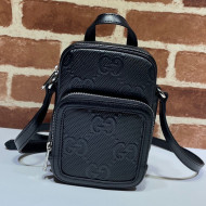 Gucci GG Embossed Leather Mini Bag ‎658553 Black 2021