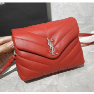 Saint Laurent LOULOU TOY Bag IN MATELASSÉ "Y" Leather 467072 Red 2020