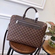 Louis Vuitton Porte-Documents Jour Bag in Damier Canvas N41589 Brown 2021