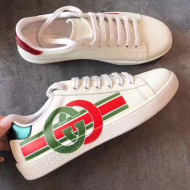 Gucci Ace Sneaker with Interlocking G 577145 White 2019(For Women and Men)