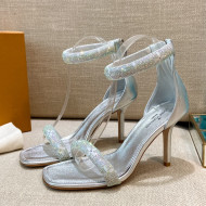 Louis Vuitton Appeal Crystal Sandals 9cm Silver 2021