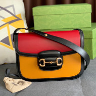 Gucci Horsebit 1955 Shoulder Bag 602204 Red/Yellow 2021