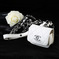 Chanel Lambskin Earpod Case White 2021 110877