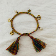 Dior Beach Charm Bracelet in Woven Cotton 2021 01