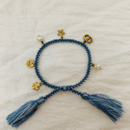 Dior Beach Charm Bracelet in Woven Cotton 2021 04