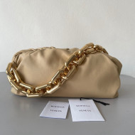 Bottega Veneta The Chain Pouch Bag with Square Ring Chain Strap Porridge Nude 2021