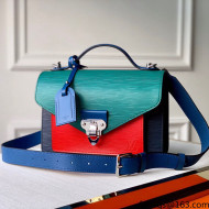 Louis Vuitton Neo Monceau Bag in Epi Leather M55405 Green/Red/Blue 2021