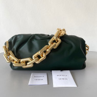 Bottega Veneta The Chain Pouch Bag with Square Ring Chain Strap Raintree Green 2021