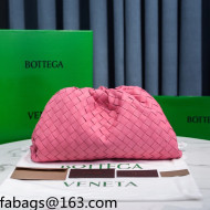 Bottega Veneta The Large Pouch Clutch in Woven Lambskin Pink 2021 15