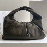 Bottega Veneta Small BV Jodie Leather Hobo Bag Dark Green 2020