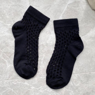 Dior Mesh Short Socks Black 2020