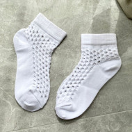 Dior Mesh Short Socks White Snow 2020
