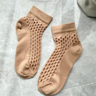 Dior Mesh Short Socks Brown Coffee 2020