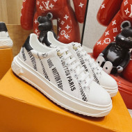 Louis Vuitton Time Out Signature Print Leather Sneakers White/Black 2021
