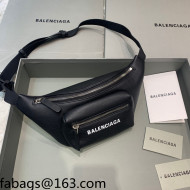Balenciaga Logo Grained Leather Small Belt Bag Black 2021 2021 09
