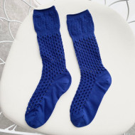 Dior Mesh Medium-High Socks Navy Blue 2020