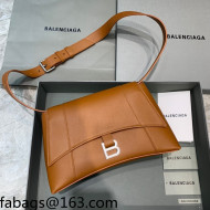 Balenciaga Hourglass Sling Back Large Bag in Calf Leather Brown 2021