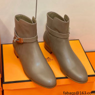 Hermes Neo Ankle Boot Grey 2021 Top Quality (Pure Handmade)