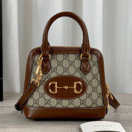 Gucci Horsebit 1955 GG Canvas Mini Top Handle Bag 640716 Brown 2020