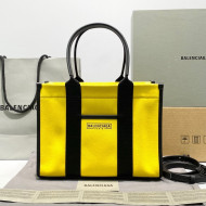Balenciaga Hardware Small Tote Bag in Yellow Cotton Canvas 2021