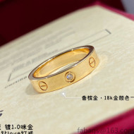 Cartier Love Wedding Band Ring with 1 Crystal Rosy Gold 2022
