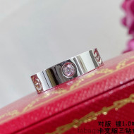 Cartier Love Wedding Band Ring with 3 Crystal Silver 2022