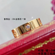 Cartier Love Ring with 3 Crystal Rosy Gold 2022