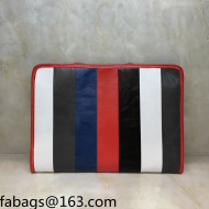 Balenciaga Striped Classic Pouch Multicolor 2021 01