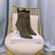 Balmain Knit Ankle Boots Beige/Black 2021 120405