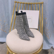 Balmain Knit Ankle Boots Black/White 2021 120406
