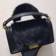 Chanel Boy Orylag Old Medium Flap Bag Black 2018