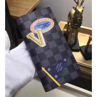 Louis Vuitton Damier Cobalt Canvas Brazza Wallet League Series 2017