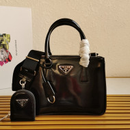 Prada Patent Leather Top Handle Bag 1BA296 Black 2021