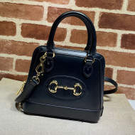 Gucci Horsebit 1955 Leather Mini Top Handle Bag 640716 Black 2020